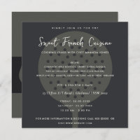 BLACK SPOON FORK COOKING CLASS INVITE TEMPLATE