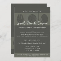 BLACK SPOON FORK COOKING CLASS INVITE TEMPLATE