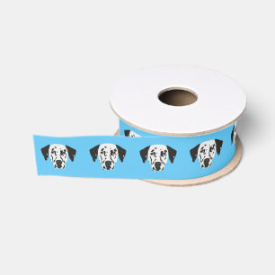 Black-Spotted Dalmatian Dog Grosgrain Ribbon