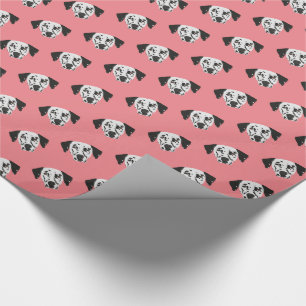 Black-Spotted Dalmatian Dog Wrapping Paper