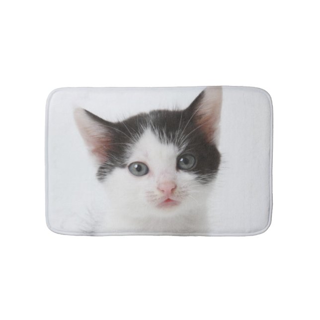 Black Spotted Kitten Bath Mat (Front)