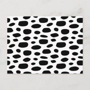 Black spotty background postcard