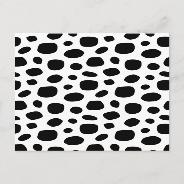 Black spotty background postcard (Front)