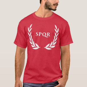 Black SPQR Rome Caesar T-Shirt