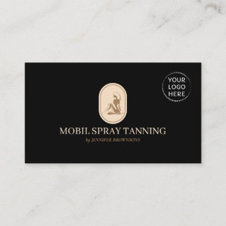 Black Spray Tan Beauty Body Skincare custom logo Business Card