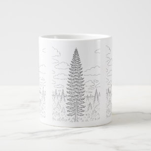 Black spruce - Picea mariana - Native Coloring Large Coffee Mug