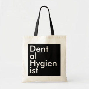 Black Square Dental Hygienist Tote Bag