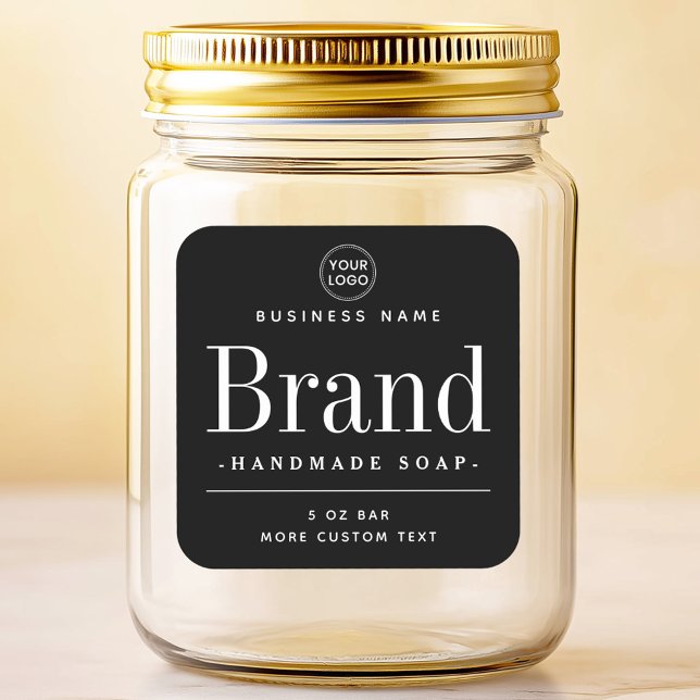 Black square elegant modern product labels (Black square elegant modern product labels)