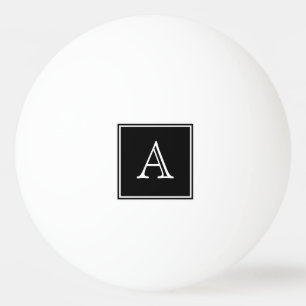 Black Square Monogram Ping Pong Ball