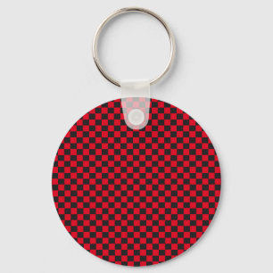 Black Squares Red Ladybug Colors Beetle Key Ring