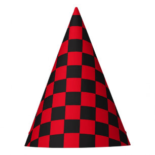 Black Squares Red Ladybug Colours Beetle Party Hat