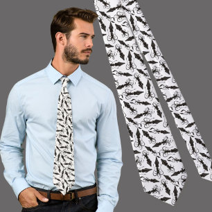 Black Squid Pattern Tie