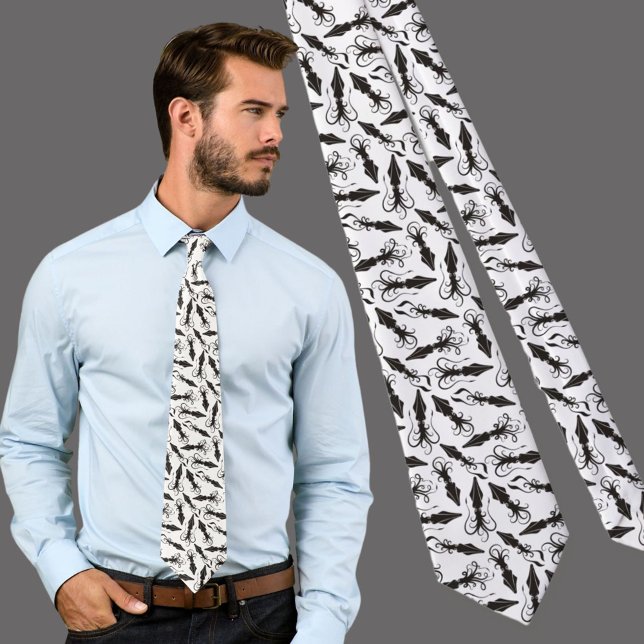 Black Squid Pattern Tie (Creator Uploaded)