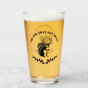 Black Squirrel With Ten Point Antler Glass