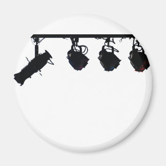 Black Stage Light Silhouettes Digital Camera Magnet