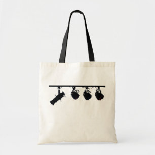 Black Stage Light Silhouettes Digital Camera Tote Bag