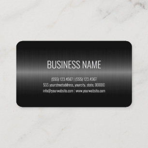Black Stainless Steel Metal Look Business Card