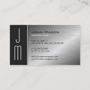 Black Stainless Steel Professional Business Card