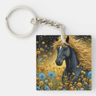 🌸 Black Stallion Gift For Horse Lovers 🌸 Key Ring