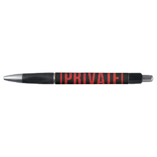 Black Stamped Private Pen