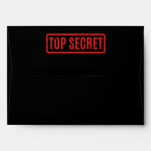 Black Stamped Top Secret Envelope