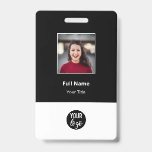 Black Standard Corporate Employee Name Tags ID Badge