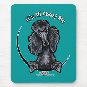 Black Standard Poodle IAAM Mouse Pad