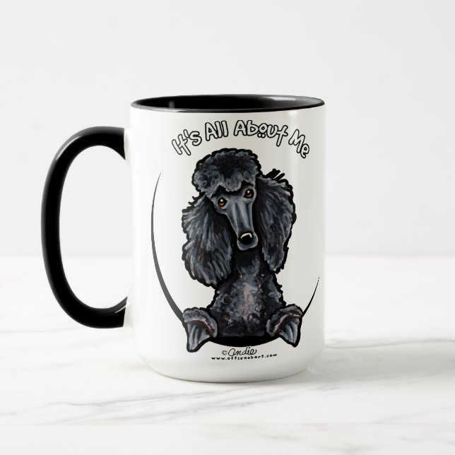 Black Standard Poodle IAAM Mug (Left)