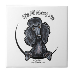 Black Standard Poodle IAAM Tile