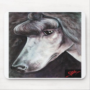 Black Standard Poodle Mousepad