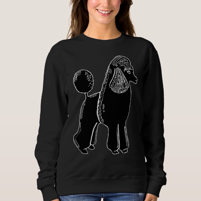 Black Standard Poodle Sweatshirt (Front)