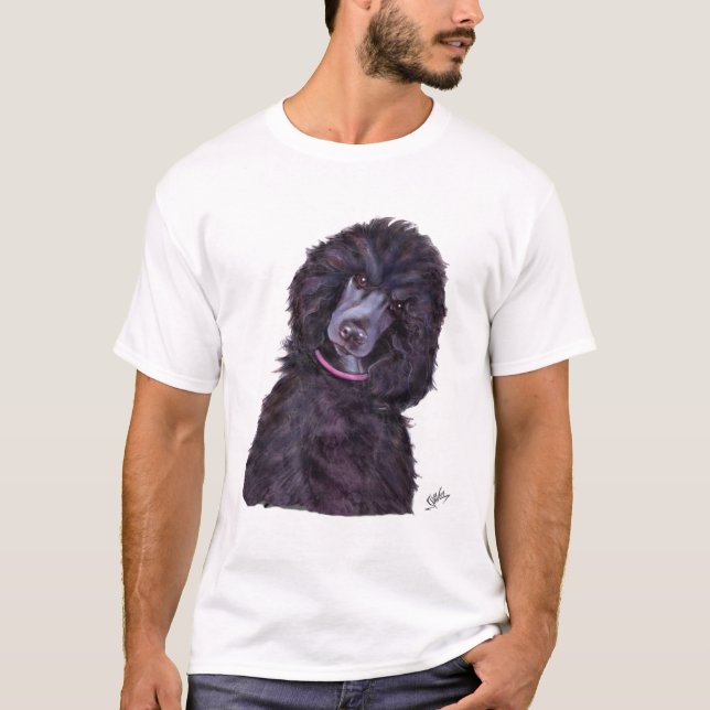 Black Standard Poodle T-Shirt (Front)