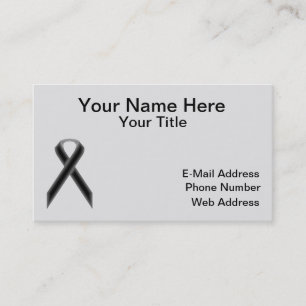 Black Standard Ribbon by Kenneth Yoncich Business Card
