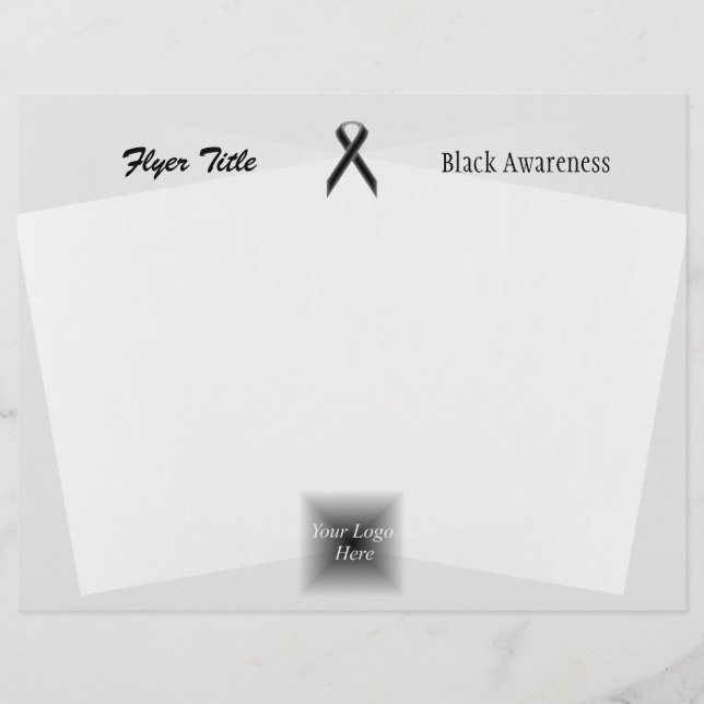 Black Standard Ribbon by Kenneth Yoncich Flyer (Front)