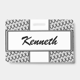 Black Standard Ribbon by Kenneth Yoncich ID Badge