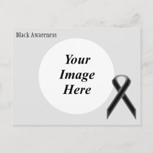 Black Standard Ribbon Template by Kenneth Yoncich Postcard