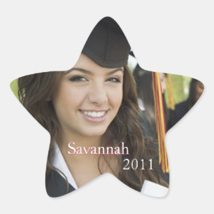 Black Star Graduation Sweet Sixteen Photo Stickers