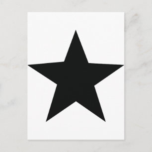 black star icon postcard