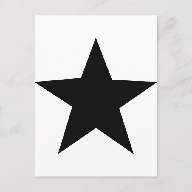 black star icon postcard (Front)