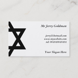 Black Star of David Business Card