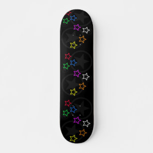 Black Star Pattern Skateboard