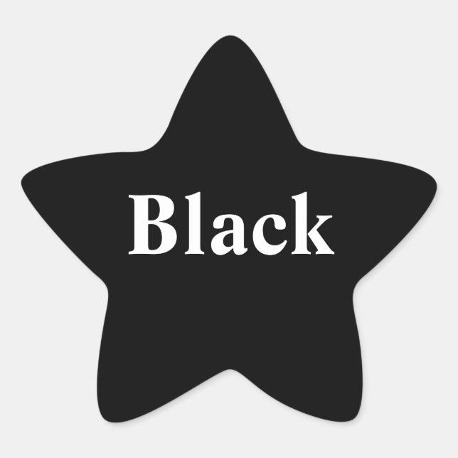 Black star Sticker (Front)
