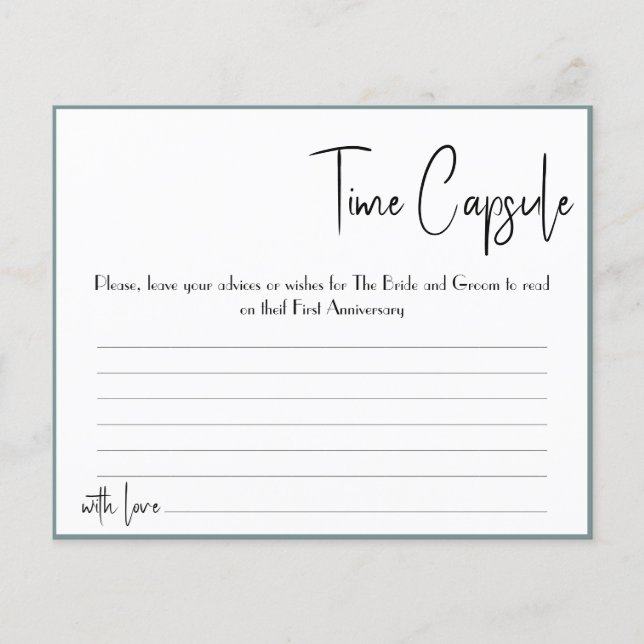 Black Starburst Time Capsule Advice Card (Front)