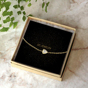 Black Starnight Jewerly Bracelet Display Square Business Card