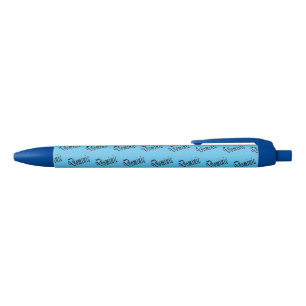 Black Starry Dominic, Name, Blue Ink Pen