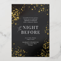 Black Starry Night Before Wedding Rehearsal Dinner