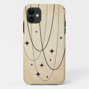 Black stars orbits  faded retro boho planet path Case-Mate iPhone case