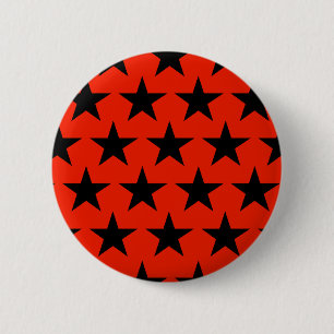 Black Stars pattern 6 Cm Round Badge