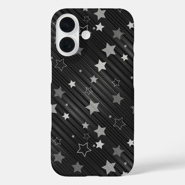 Black Stars Pattern Case-Mate iPhone Case (Back)