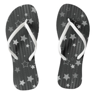 Black Stars Pattern Jandals